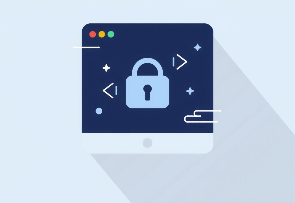 Illustration einer digitalen Kommunikation und Datenschutzschloss